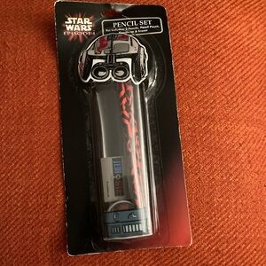 NWT Star Wars Episode I Pencil Set - Black and Red Anakin Skywalker